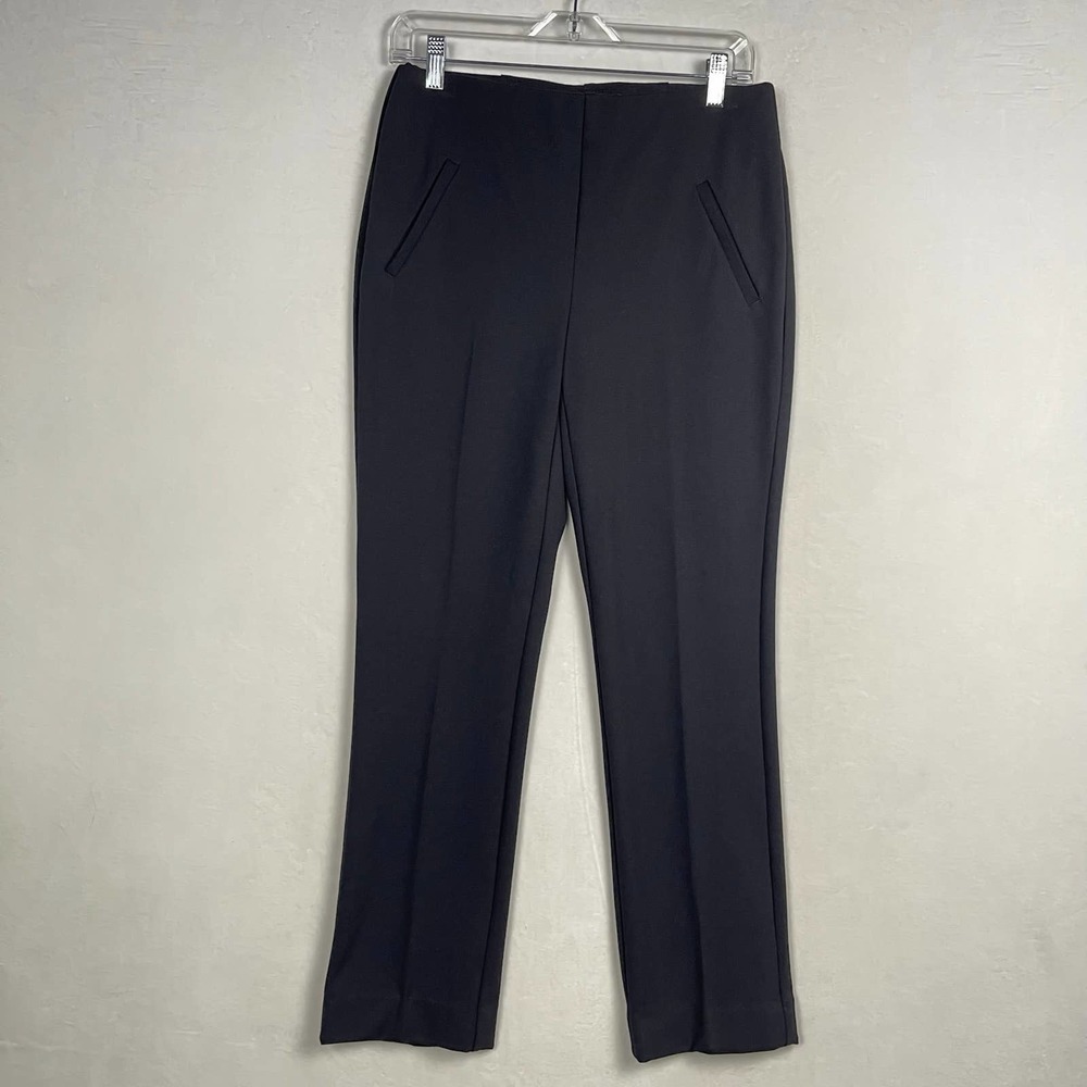 Chicos Fabulously Slimming Black Pants w Thick Elastic waistband 00 Short (SZ 2)